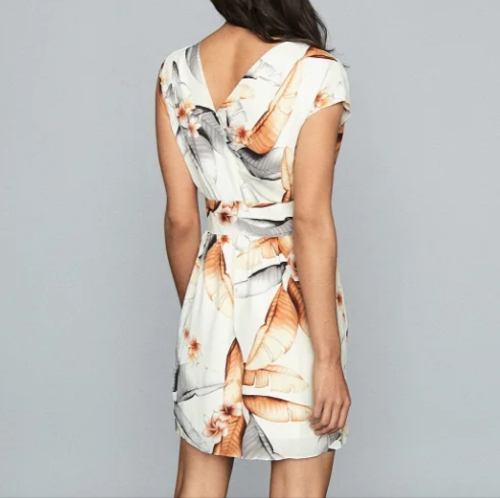NWT REISS | $370 Dione Leaf Print Dress - Picture 3 of 7